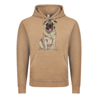 Vintage Coffee pug Vintage Hoodie - RanaPortraitStore