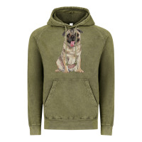 Vintage Olive pug Vintage Hoodie - RanaPortraitStore
