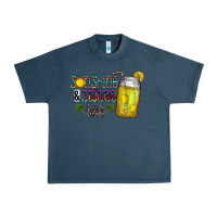 Midnight Navy sunshine & sweet tea Urban Heavy Tee - CowhideDigitalArt