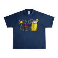 Navy sunshine & sweet tea Urban Heavy Tee - CowhideDigitalArt