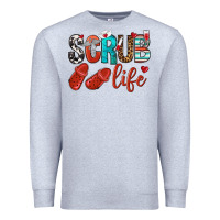 Heather Grey scrub life Premium Sweatshirt - NancyCooperArtShop
