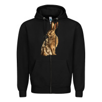 Black Hares Zipper Hoodie - LillyAllenDesigns
