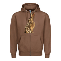 Chestnut Hares Zipper Hoodie - LillyAllenDesigns
