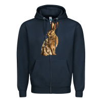 Navy Hares Zipper Hoodie - LillyAllenDesigns