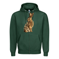 Sports Green Hares Zipper Hoodie - LillyAllenDesigns