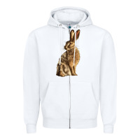 White Hares Zipper Hoodie - LillyAllenDesigns