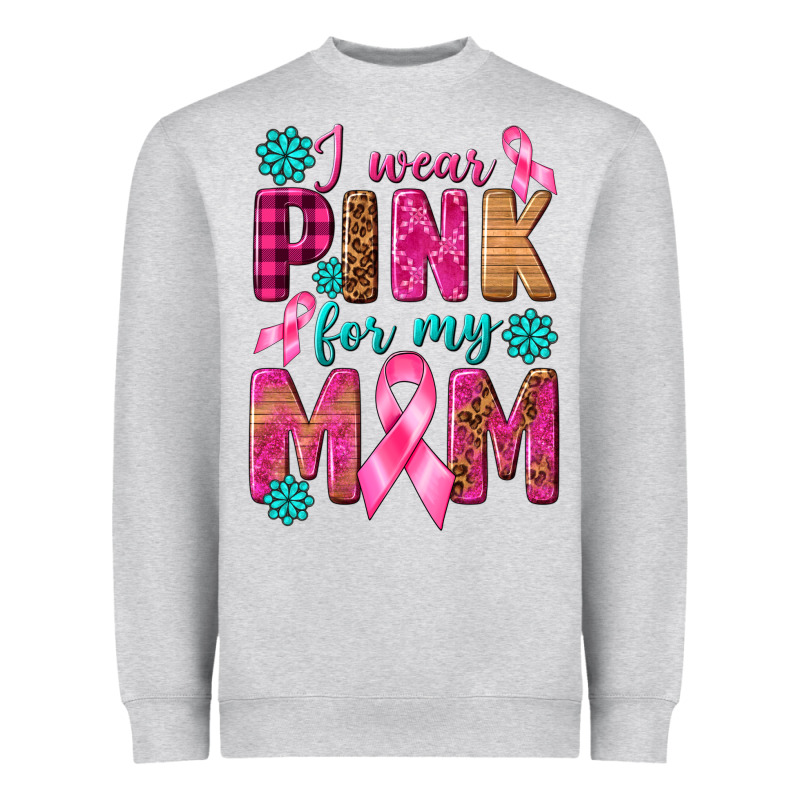 I Wear Pink For My Mom With Butterfly Heavyweight Sweatshirt by texasbilliewilder | Teevron