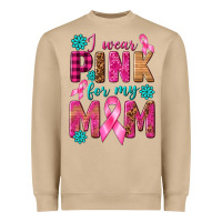 Mushroom I Wear Pink For My Mom with Butterfly Heavyweight Sweatshirt - texasbilliewilder