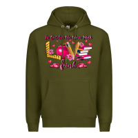 Army Green in october we wear pink teacher Premium Hoodie - LillyAllenDesigns