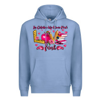 Colony Blue in october we wear pink teacher Premium Hoodie - LillyAllenDesigns