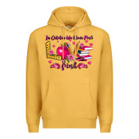 Mustard in october we wear pink teacher Premium Hoodie - LillyAllenDesigns