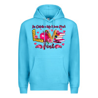 Ocean Blue in october we wear pink teacher Premium Hoodie - LillyAllenDesigns