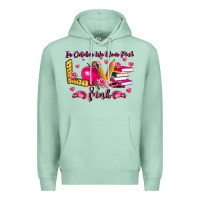 Seafoam in october we wear pink teacher Premium Hoodie - LillyAllenDesigns