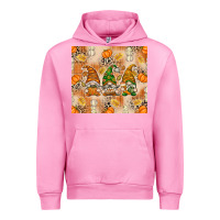 Fuchsia Pink fall with gnomes Urban Hoodie - texasbilliewilder