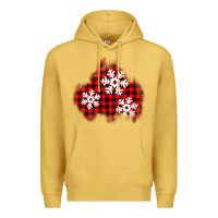 Antique Gold Christmas snowflakes patch Premium Hoodie - AdoDesignShop