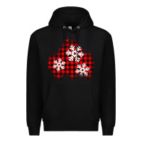 Black Christmas snowflakes patch Premium Hoodie - AdoDesignShop