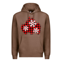 Chestnut Christmas snowflakes patch Premium Hoodie - AdoDesignShop