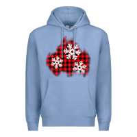Colony Blue Christmas snowflakes patch Premium Hoodie - AdoDesignShop