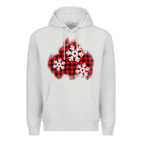 Dove Grey Christmas snowflakes patch Premium Hoodie - AdoDesignShop