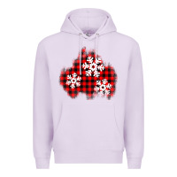 Lilac Christmas snowflakes patch Premium Hoodie - AdoDesignShop
