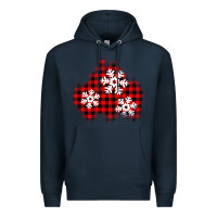 Navy Christmas snowflakes patch Premium Hoodie - AdoDesignShop