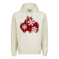 Oatmeal Heather Christmas snowflakes patch Premium Hoodie - AdoDesignShop