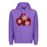 Purple Christmas snowflakes patch Premium Hoodie - AdoDesignShop