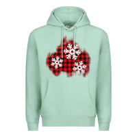 Seafoam Christmas snowflakes patch Premium Hoodie - AdoDesignShop