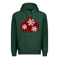 Sports Green Christmas snowflakes patch Premium Hoodie - AdoDesignShop