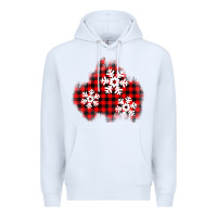 White Christmas snowflakes patch Premium Hoodie - AdoDesignShop