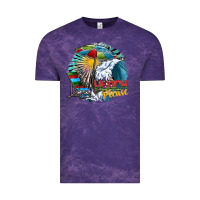 Cloud Purple beach please Vintage Tee - SublimationCraftShop