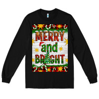Black Merry And Bright Long Sleeve Tee - Artiststas