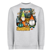 Heather Grey farm truck autumn gnomes Heavyweight Sweatshirt - RanaPortraitStore