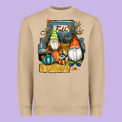 Farm Truck Autumn Gnomes Heavyweight Sweatshirt Designed By Ranaportraitstore