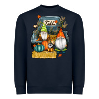 Navy farm truck autumn gnomes Heavyweight Sweatshirt - RanaPortraitStore