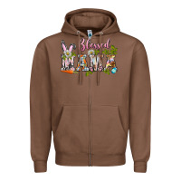 Chestnut blessed mama easter Zipper Hoodie - BarkalooDesign