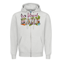 Dove Grey blessed mama easter Zipper Hoodie - BarkalooDesign