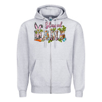 Heather Grey blessed mama easter Zipper Hoodie - BarkalooDesign