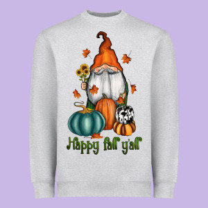 Happy Fall Y'all Gnome Heavyweight Sweatshirt Designed By Ranaportraitstore