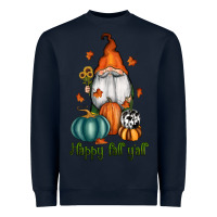 Navy happy fall y'all gnome Heavyweight Sweatshirt - RanaPortraitStore