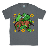 Charcoal Heather cowboy with shamrock Classic Tee - Artiststas