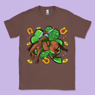 Cowboy With Shamrock Classic Tee Designed By Artiststas