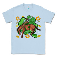 Dusty Blue cowboy with shamrock Classic Tee - Artiststas