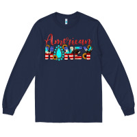 Navy american honey Long Sleeve Tee - JahusDesignShop
