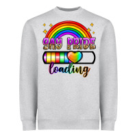 Heather Grey gay pride loading Heavyweight Sweatshirt - Zillion Design Studio