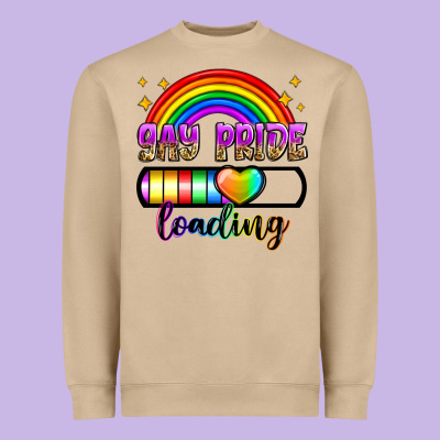 Gay Pride Loading Heavyweight Sweatshirt Designed By Zillion Design Studio