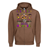 Chestnut i'm dead inside but it's mardi gras Zipper Hoodie - Jasminsmagicworld