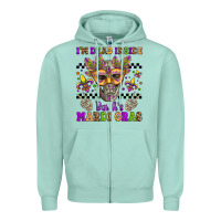 Seafoam i'm dead inside but it's mardi gras Zipper Hoodie - Jasminsmagicworld