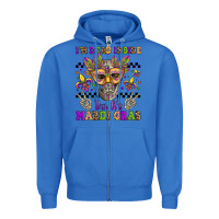 True Royal i'm dead inside but it's mardi gras Zipper Hoodie - Jasminsmagicworld