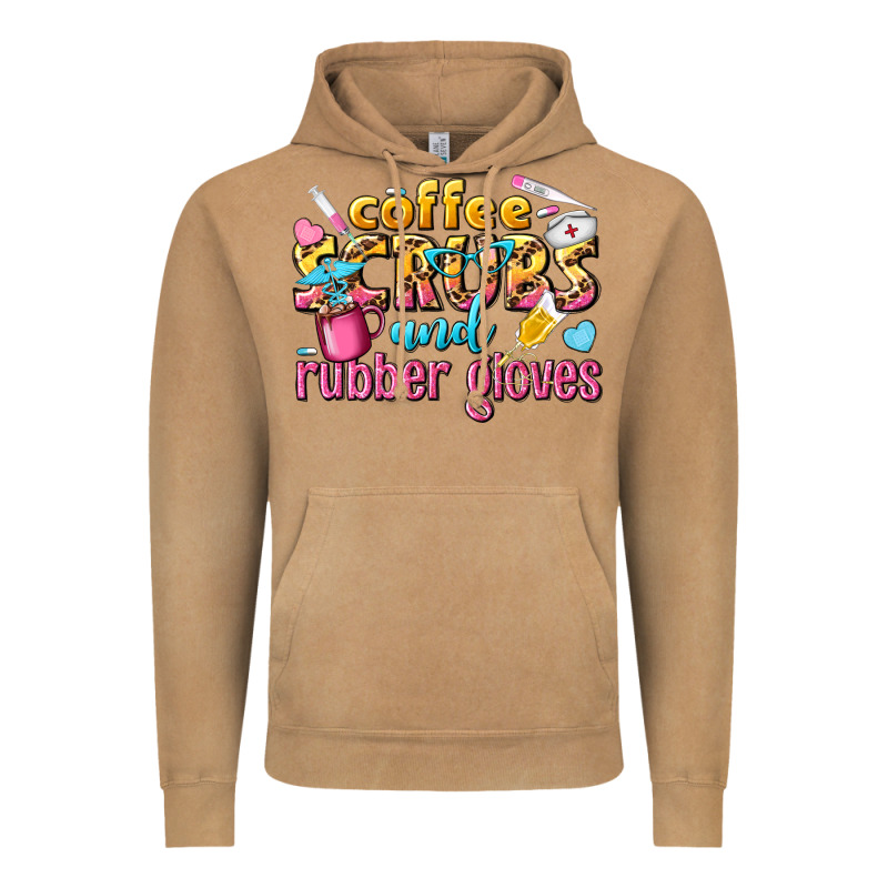 Coffee Scrubs And Rubber Gloves Vintage Hoodie by texasbilliewilder | Teevron